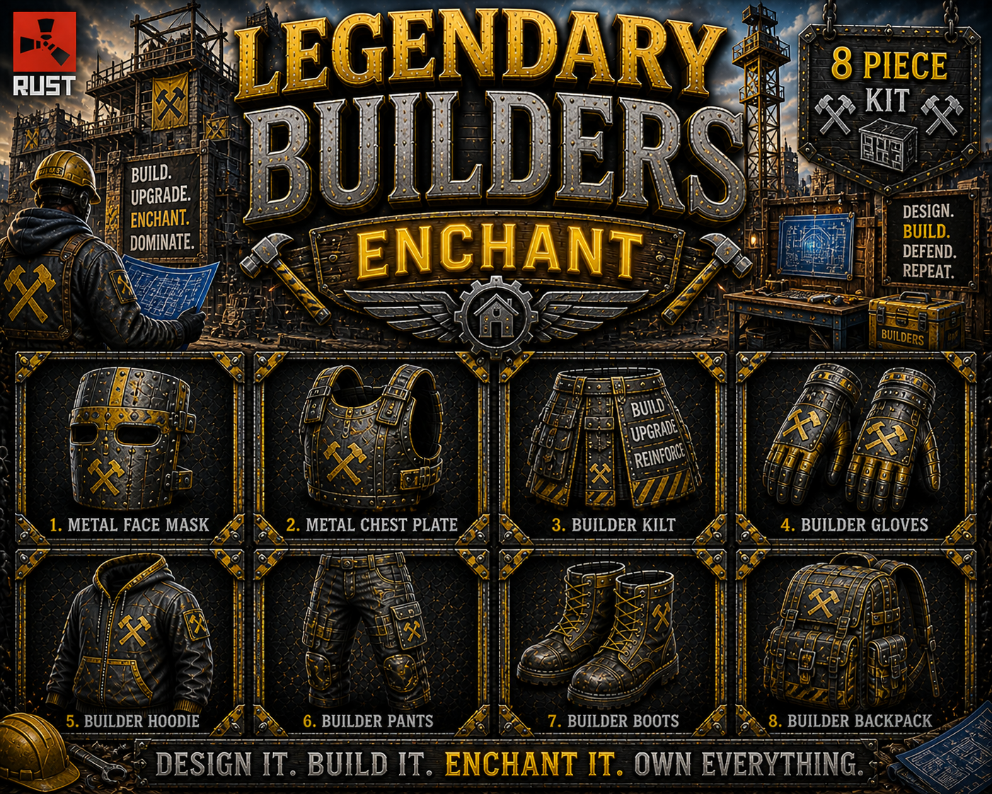 Builders Legendary Enchanted Set