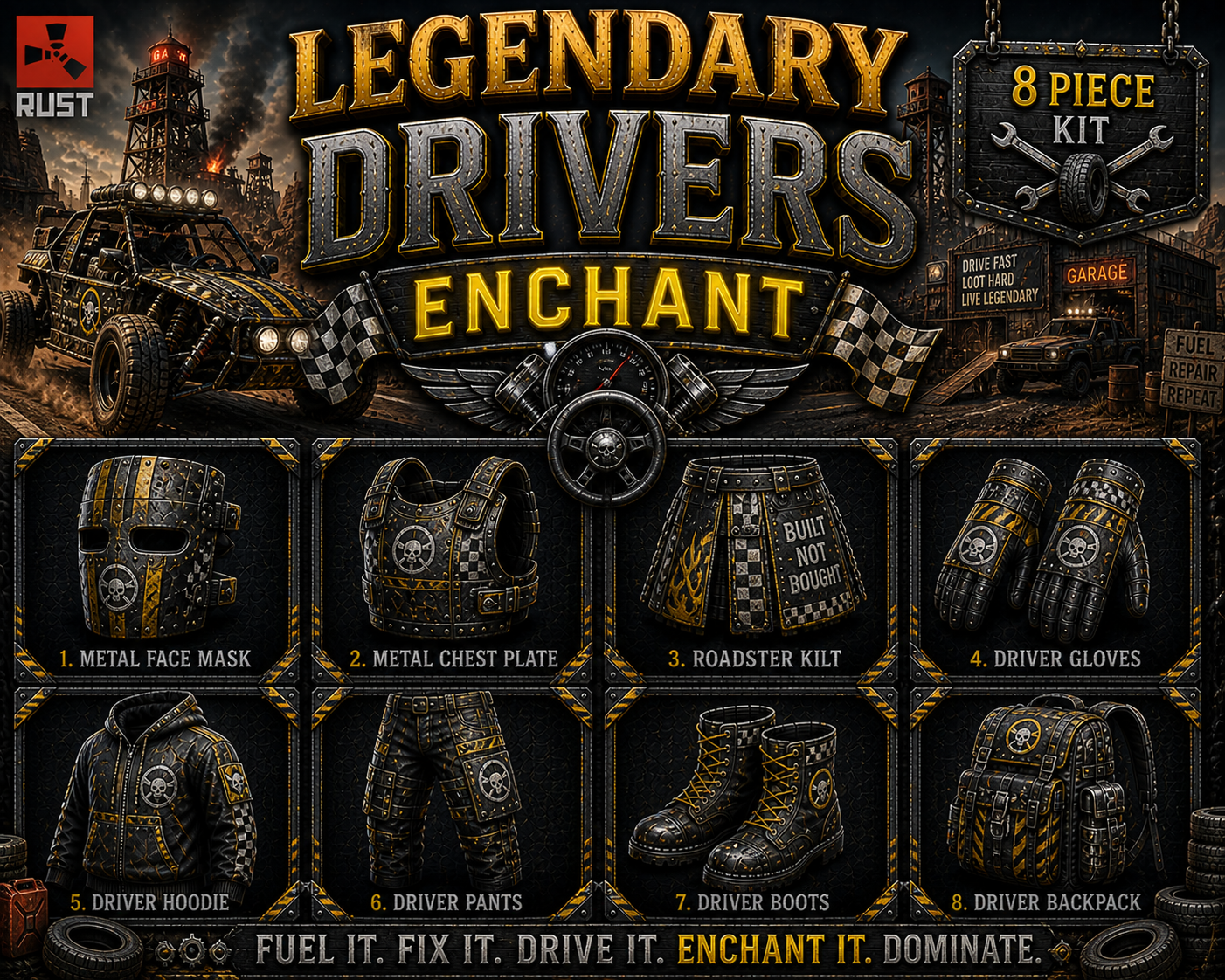 Drivers Legendary Enchanted Set