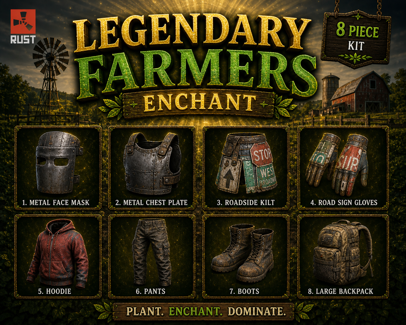 Farmers Legendary Enchanted Set