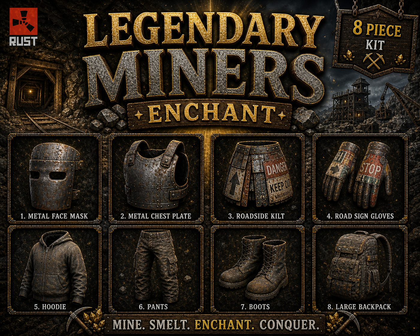 Miners Legendary Enchanted Set