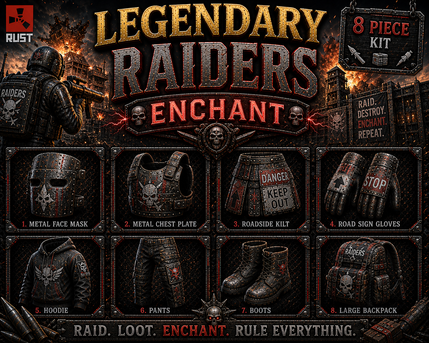 Raiders Legendary Enchanted Set